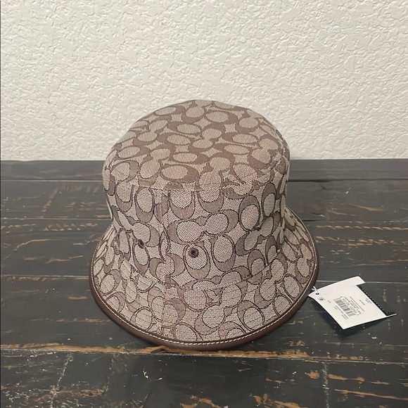 Coach Accessories - Coach Brown Signature Bucket Hat